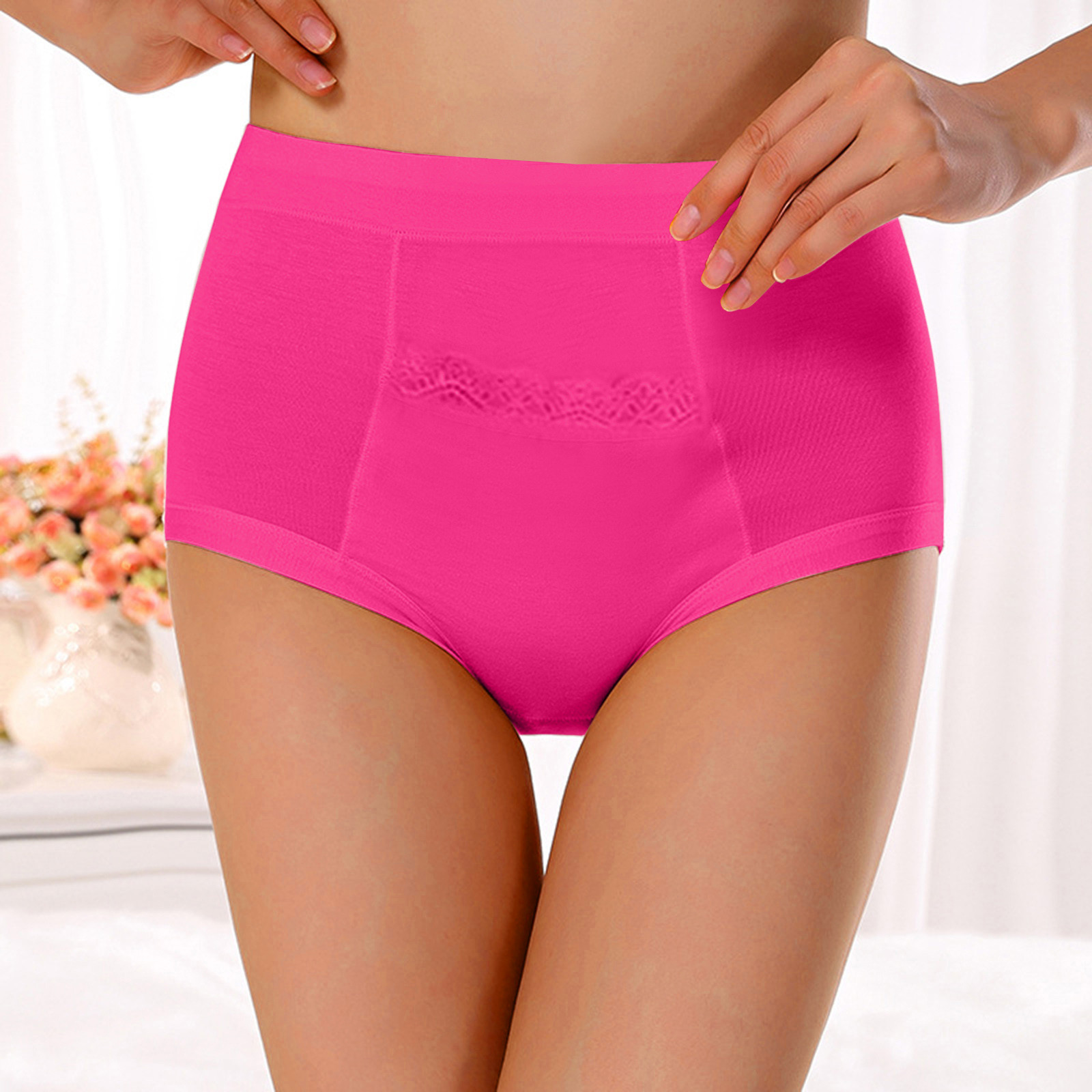 thumbnail image 2 of Braguitas menstruales de cintura alta y antiescapadas para mujer - Ropa interior fisiológica con bolsillo elástico, 2 of 5